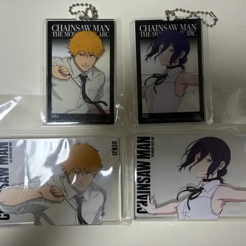 [BUNJANG] Chainsaw Man Baseyard Acrylic Block & Keychain Bundle (Denji, Reze) / 체인소맨 레제편 베이스야드 아크릴 블록,키링(덴지,레제)일괄