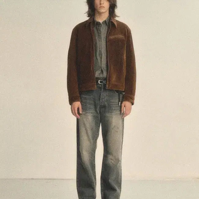 [BUNJANG] ARTIFRACTS Suede Detroit Jacket Mocha XL / 아트이프액츠 스웨이드 디트로이트 자켓 모카 XL 사이즈 판매합니다.