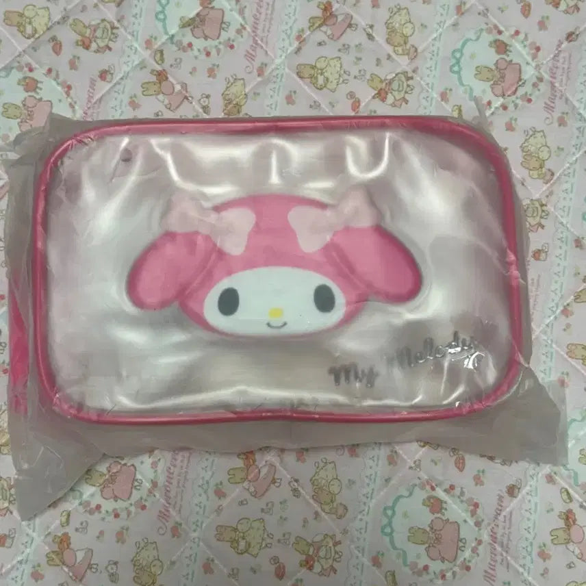 [BUNJANG] My Melody PVC Transparent Pouch Pink / 마이멜로디 투명 파우치 핑크