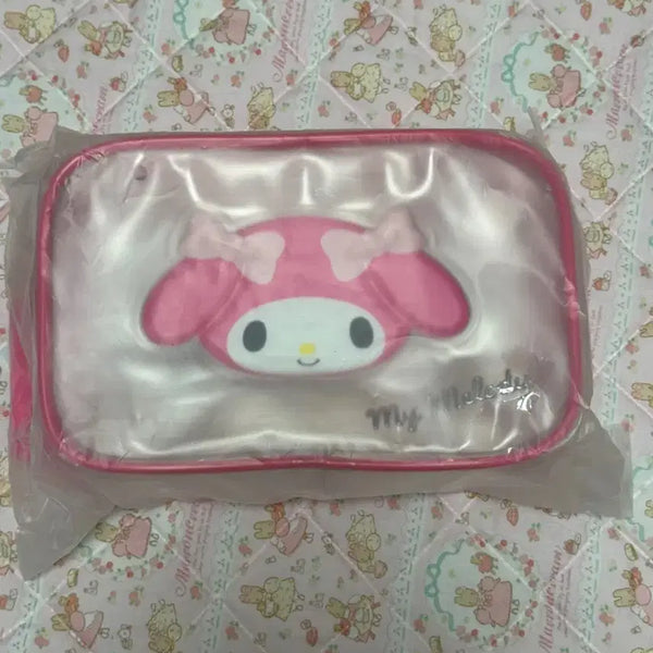 [BUNJANG] My Melody PVC Transparent Pouch Pink / 마이멜로디 투명 파우치 핑크