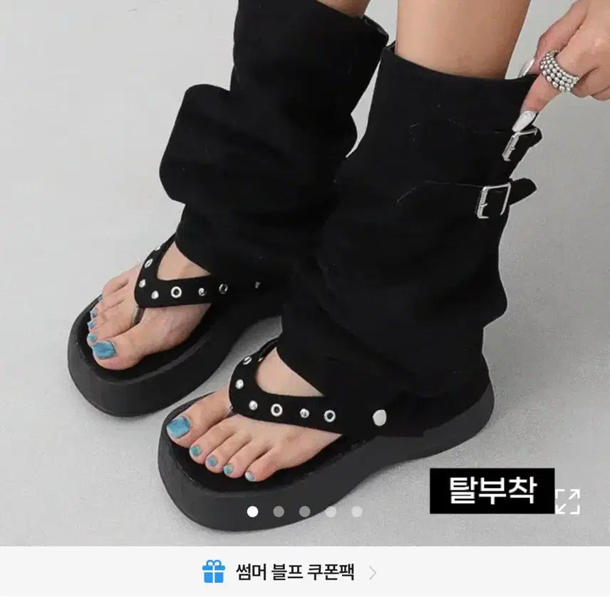 [BUNJANG] The Lady Suede Summer Buckle Leg Warmer Long Boots / 에이블이 더레이디 스웨이드 여름 버클 레그워머 롱부츠 신발