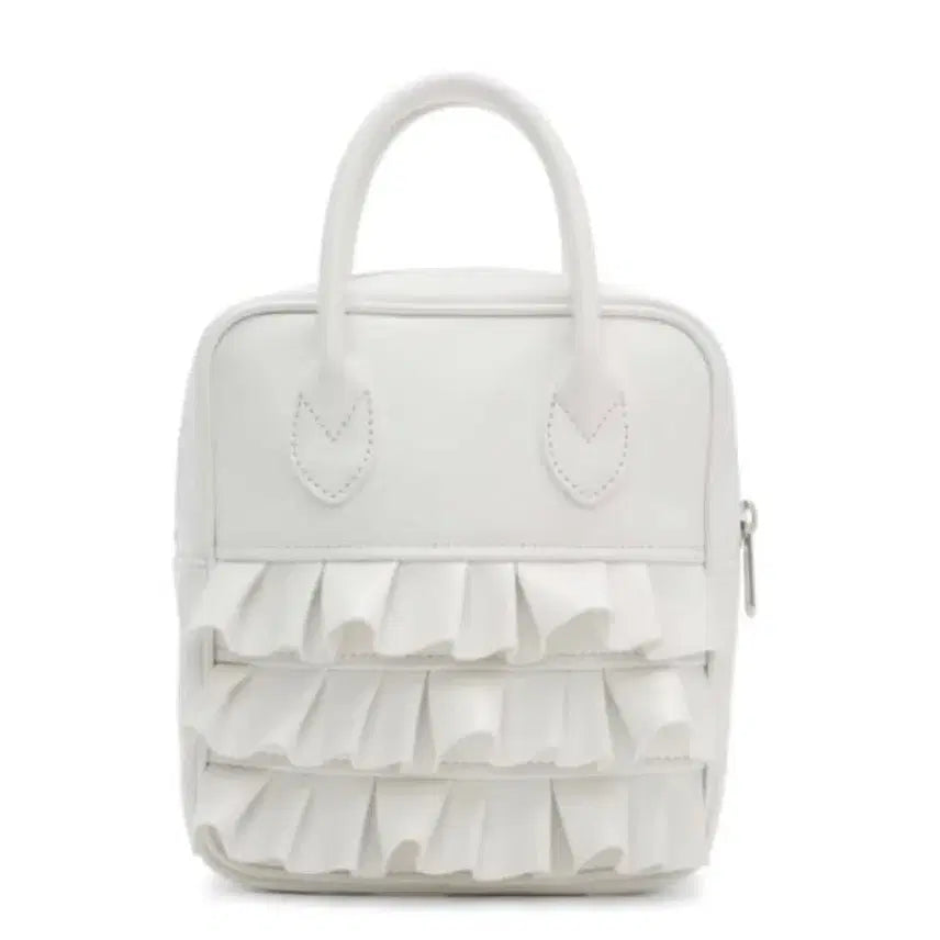 [BUNJANG] Comme des Garçons Girl Ruffle Tote Bag White / 꼼데가르송 걸 프릴백 화이트