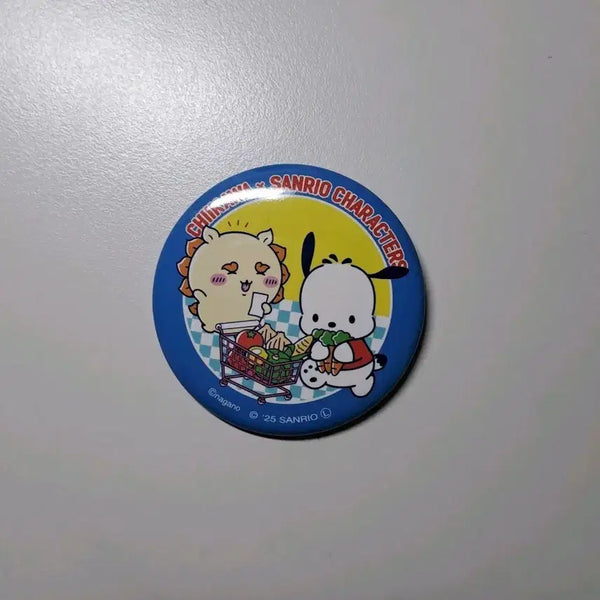 [BUNJANG] Chiikawa x Sanrio Collaboration Pochacco Random Can Badge / 치이카와 산리오 콜라보 시사 포차코 랜덤 캔뱃지