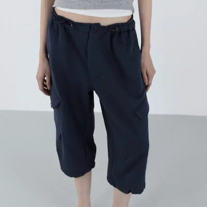 [BUNJANG] Cerric Capri Cargo Pants Navy / 세릭 cerric 카프리 카고 팬츠 네이비