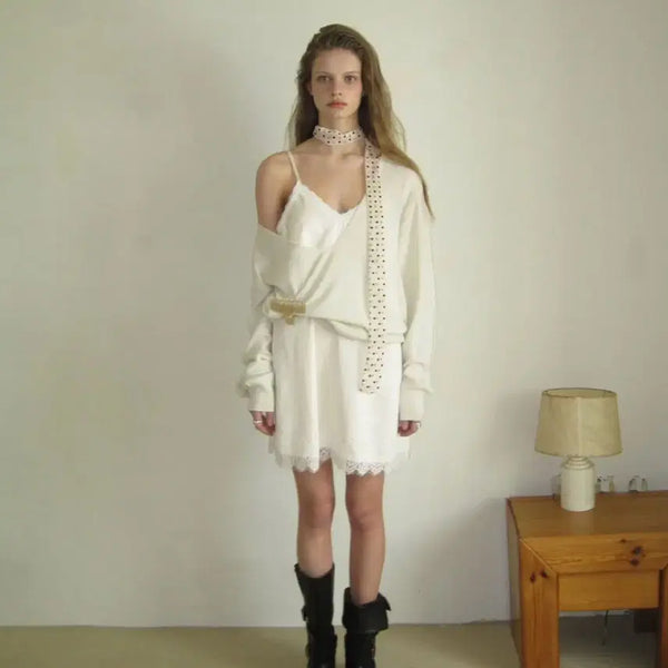 [BUNJANG] Apparel Archive Dress + Knit Set / 어패럴아카이브 원피스+니트