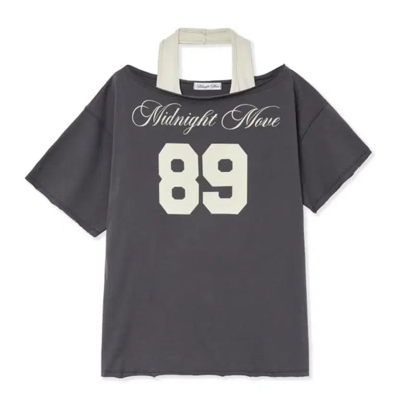 [BUNJANG] Midnight Mood One Shoulder Short Sleeve Top / 미드나잇 무드 원숄더 반팔 (거의 새거)