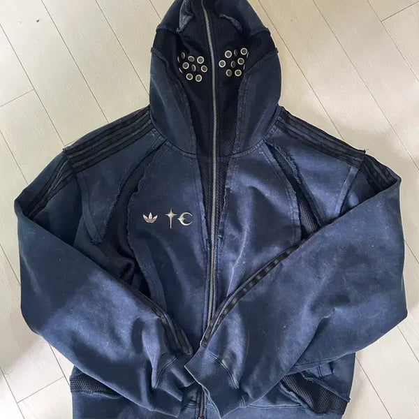 [BUNJANG] Adidas x Thug Club Hooded Zip-Up Jacket Night Indigo / XL) 5일까지만 판매/ 아디다스 x 떠그클럽 후드 집업 나이트 인디고