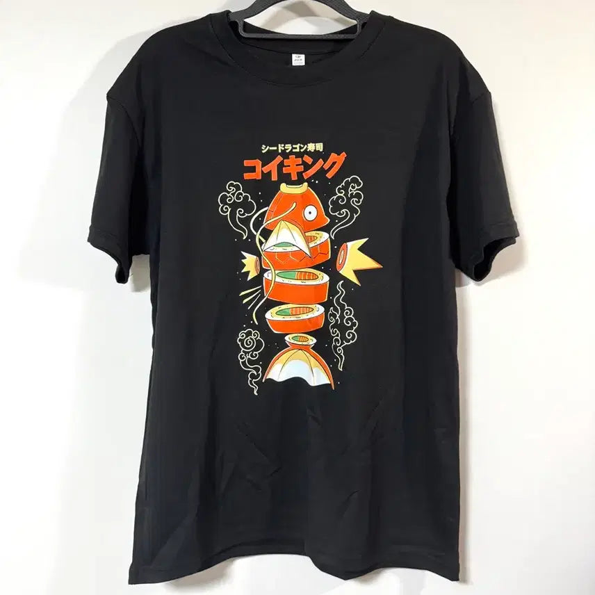 [BUNJANG] Pokemon Magikarp Sushi T-Shirt XL / 귀여운 포켓몬스터 잉어킹 스시 촥촥 티셔츠 XL