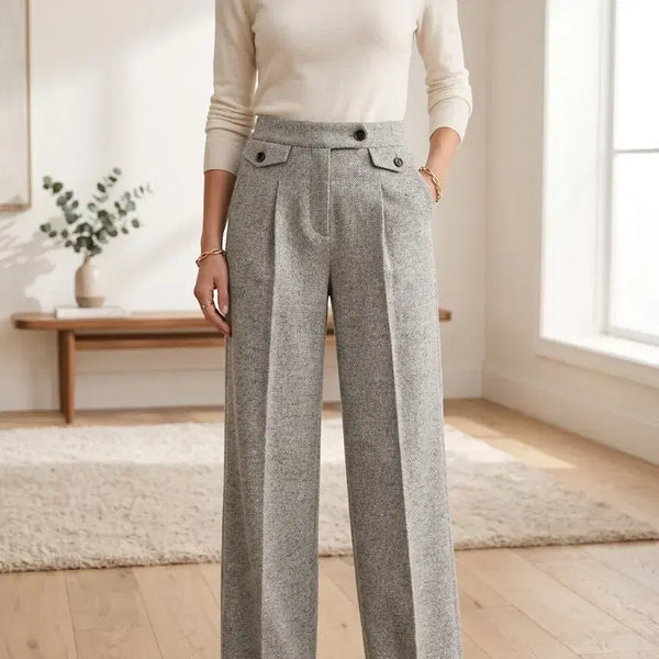 [BUNJANG] It MICHAA Gray High-Waisted Slacks Pants Size 66 / 잇미샤 그레이 하이웨이스트 슬랙스 팬츠 66