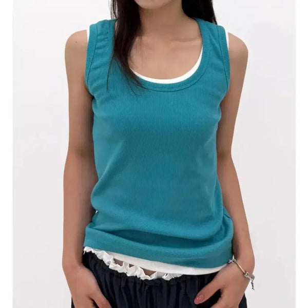 [BUNJANG] Basic Ribbed Tank Top / [새상품] 포히 골지 베이직 나시