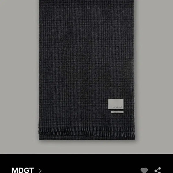 [BUNJANG] MDGT Glen Check Scarf Black/Grey / MDGT 글렌체크 머플러 블랙/그레이