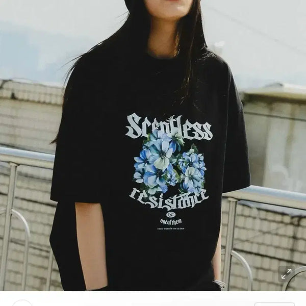 [BUNJANG] Crumpe Scentless Flower T-Shirt / 크럼프 센틀리스 플라워 티셔츠 (CT0267)