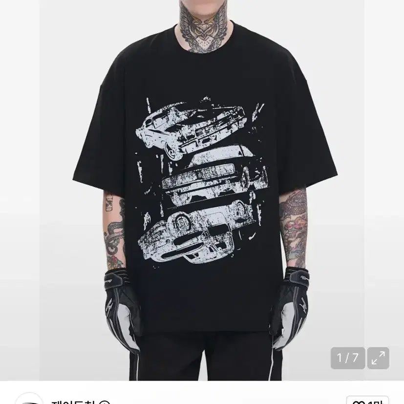 [BUNJANG] Jadench Jadench Old Circuit T-Shirt / 제이든척 올드 서킷 티셔츠