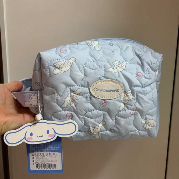 [BUNJANG] Cinnamoroll Blue Quilted Pouch / 시나모롤 파우치 블루 퀼팅