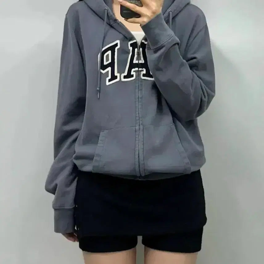 [BUNJANG] GAP Vintage Hoodie Zip-Up Light Blue / GAP 갭 후드집업 소라색