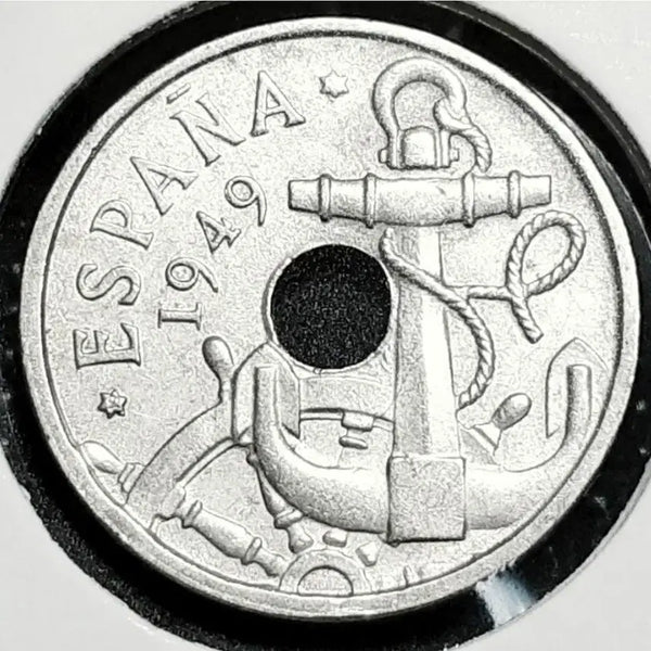[BUNJANG] Spain 1949 50 Centimos Unused Coin / 에스파냐 미사용 1949년 50센티모스.외국주화 주화 화폐 동전