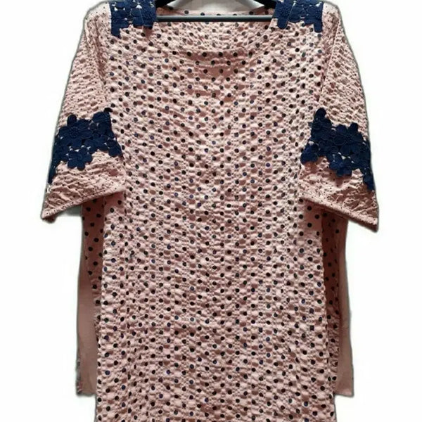 [BUNJANG] Polka Dot Lace Blouse / 새상품/땡땡이 레이스지지미블라우스