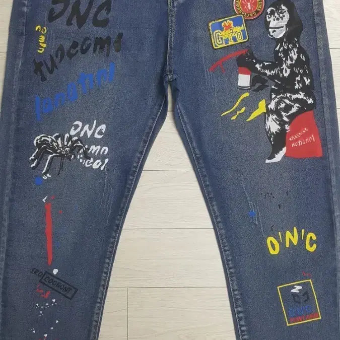 [BUNJANG] Printing Logo Thin Denim 33" (No. 357) S-Grade / [해외판] 프린팅로고(사방스판) 얇은대님 33인치(No.357)S급!