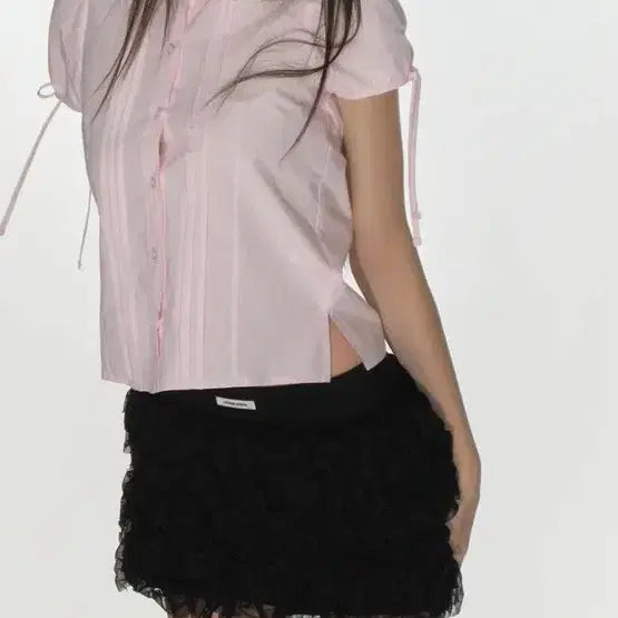 [BUNJANG] Crank Frill Mini Skirt Black / 크랭크 캉캉 프릴 미니스커트 블랙
