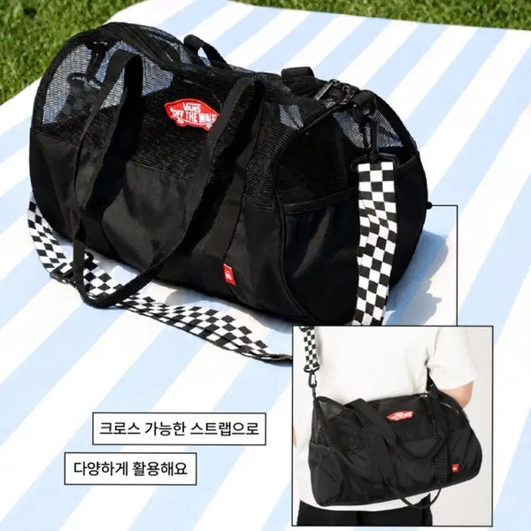 [BUNJANG] Vans x Hollys Mesh Boston Bag / [반스 x 할리스] 메쉬 보스턴백