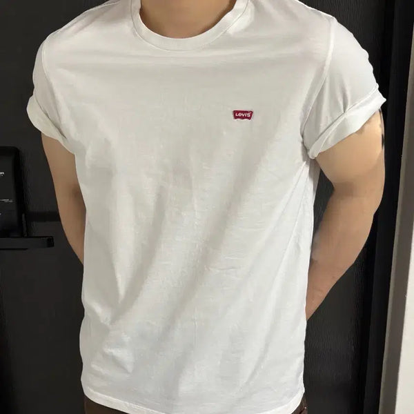[BUNJANG] Levi's White Short-Sleeve T-Shirt (L) / 리바이스 화이트 반팔 L / 세탁완료
