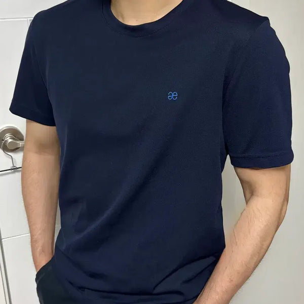 [BUNJANG] Elegance Sports Navy Functional T-Shirt (Size 95) / Elegance Sports 네이비 기능성 반팔 95 / 세탁완료