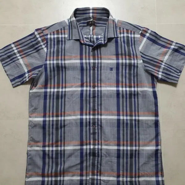 [BUNJANG] DAKS Checked Short Sleeve Shirt (Size 110) / DAKS(110) 체크 반팔 셔츠