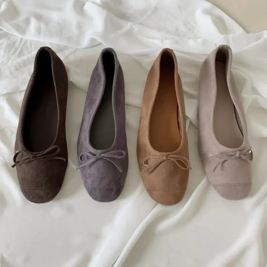 [BUNJANG] Mariem Suede Ribbon Flats 230 / 마리엠 스웨이드 리본 플랫슈즈 230(진밤색) 판매합니다.