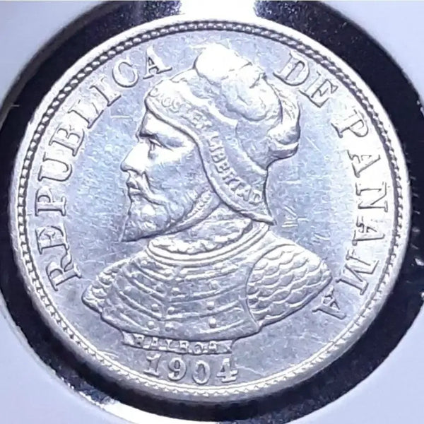 [BUNJANG] Panama 1904 5 Centesimos Silver Coin - Uncirculated / [은화] 파나마 미사용- 1904년 5센테시모스.외국주화 주화 화폐 동전