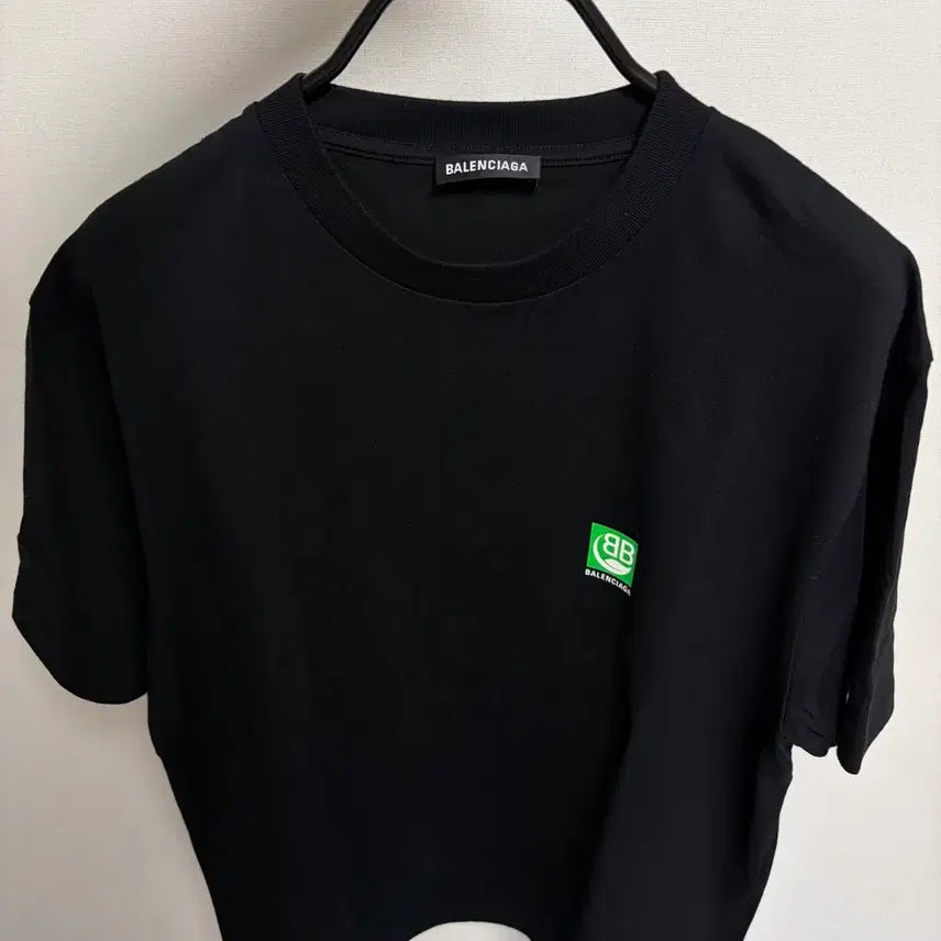 [BUNJANG] Balenciaga Green Logo T-Shirt Black / 발렌시아가 그린로고 반팔티 블랙 M(오버핏L)