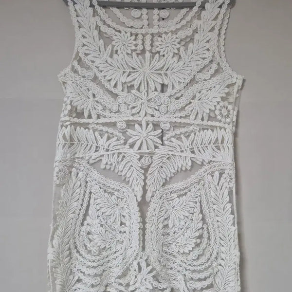 [BUNJANG] Doota Designer Sleeveless See-through Top / @ 두타 디자이너 브랜드 / 민소매 / 시스루