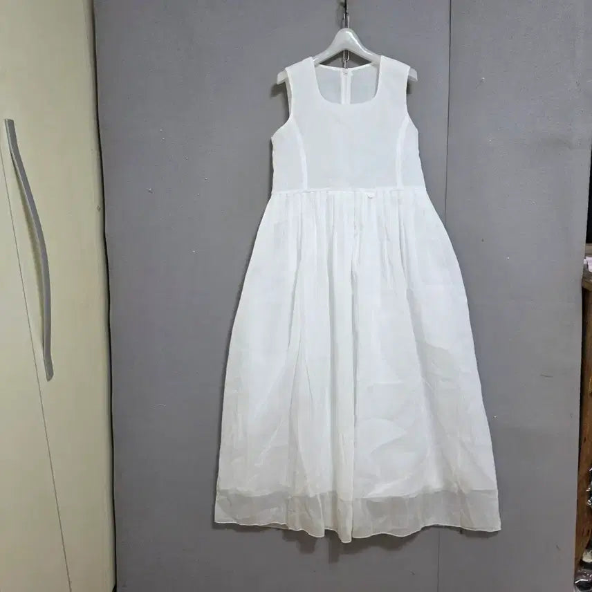 [BUNJANG] Min Hanbok White Modern Hanbok One-Piece Dress Size 66 / 민한복 화이트 계량한복 원피스 66  n6553   미착용제품