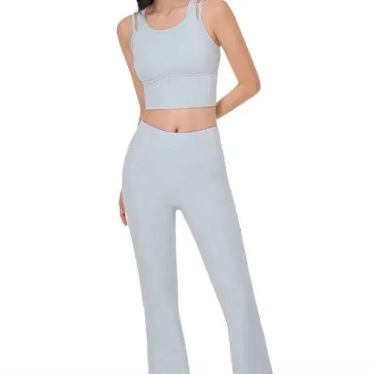 [BUNJANG] Andar Airybird Bra Top & Leggings Set White Medium New / 안다르 에어리브드 브라탑 레깅스 세트 화이트 새상품