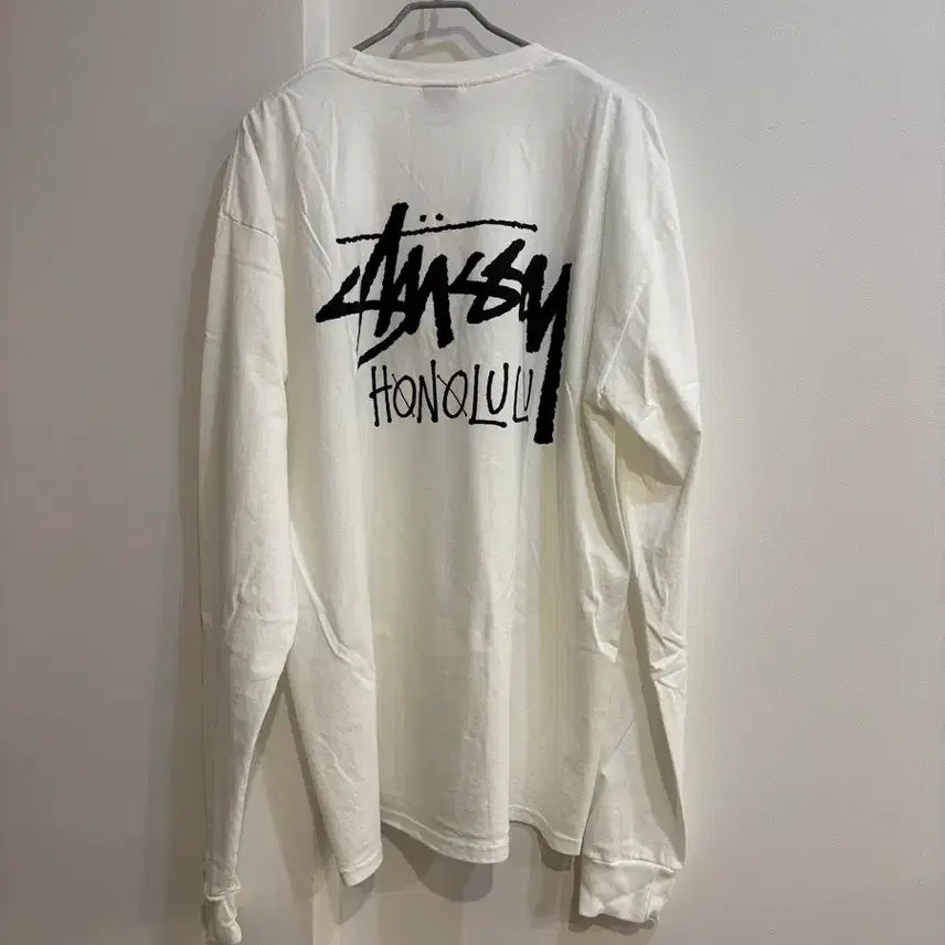 [BUNJANG] Stussy Stock Honolulu Longsleeve White XXL / [XXL] 스투시 스탁 호놀룰루 롱슬리브 화이트