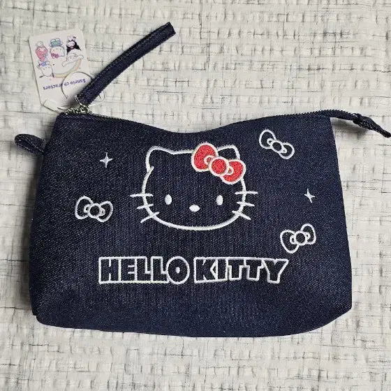 [BUNJANG] Hello Kitty Denim Pouch / 헬로키티 데님 파우치