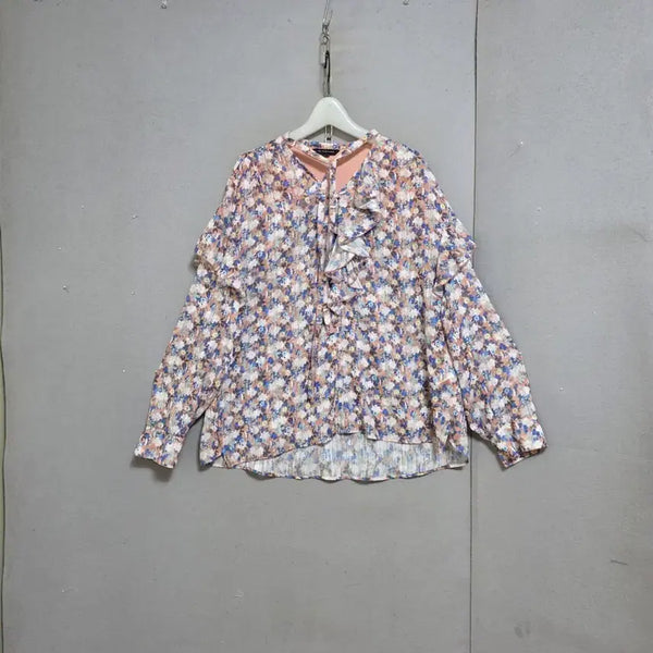 [BUNJANG] Nice Claup Flower Chiffon Style Blouse (Size 66) / 나이스클랍 플라워 쉬폰스타일 블라우스 66  n6559