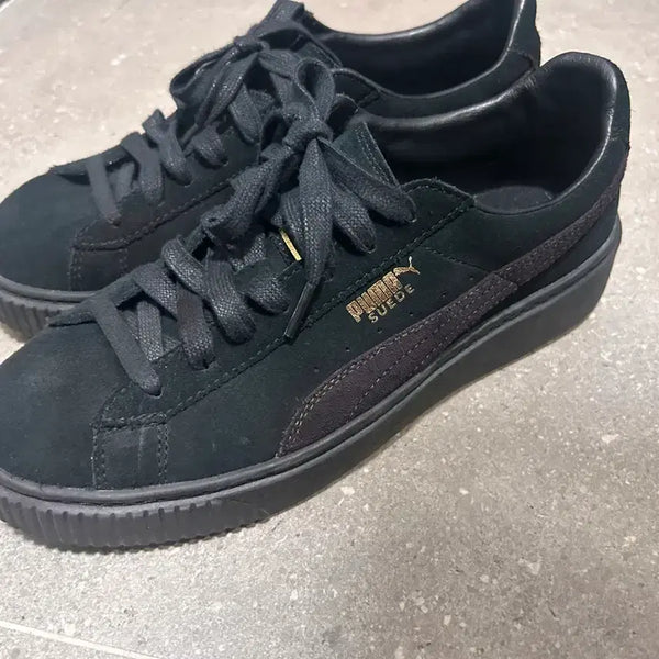 [BUNJANG] Puma Suede Platform Black Sneakers / 퓨마 스웨이드 플랫폼 블랙 265
