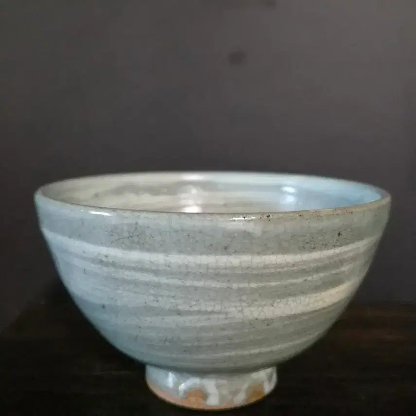 [BUNJANG] Princess Bangja Yi "Gahye" White Slip Decorated Stoneware Tea Bowl (Dawan) / 다완 (가혜,이방자,  k-354)