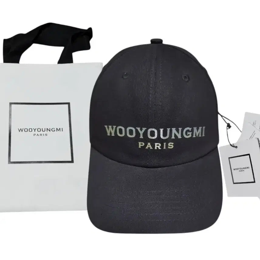 [BUNJANG] Wooyoungmi Paris 3M Welding Ball Cap Black Cotton / 극미사용 22SS우영미 파리 3M웰딩 볼캡