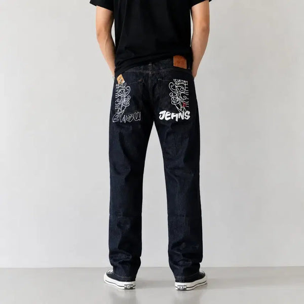 [BUNJANG] EVISU NO5 Embroidered Pattern Jeans / [36] 에비수 NO5 자수패턴 청바지
