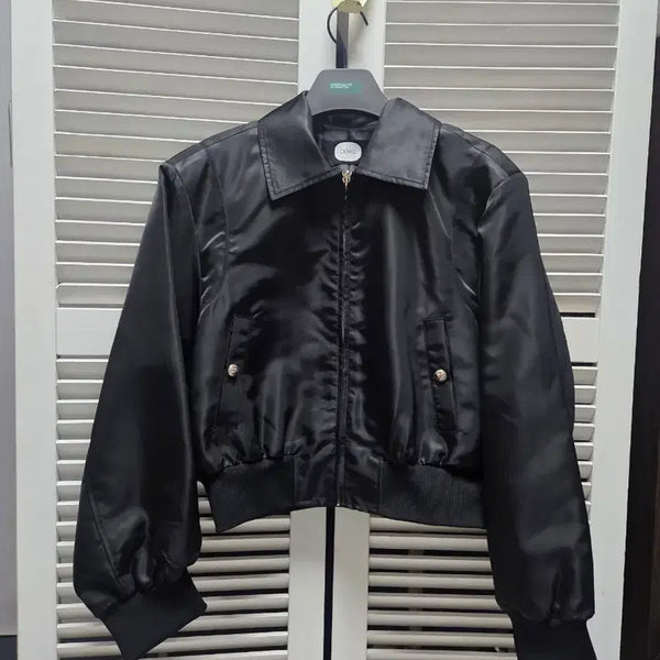 [BUNJANG] DUEL Waist Banding Crop Jumper Spring/Autumn / 듀엘 허리밴딩 크롭 점퍼 2024년제품