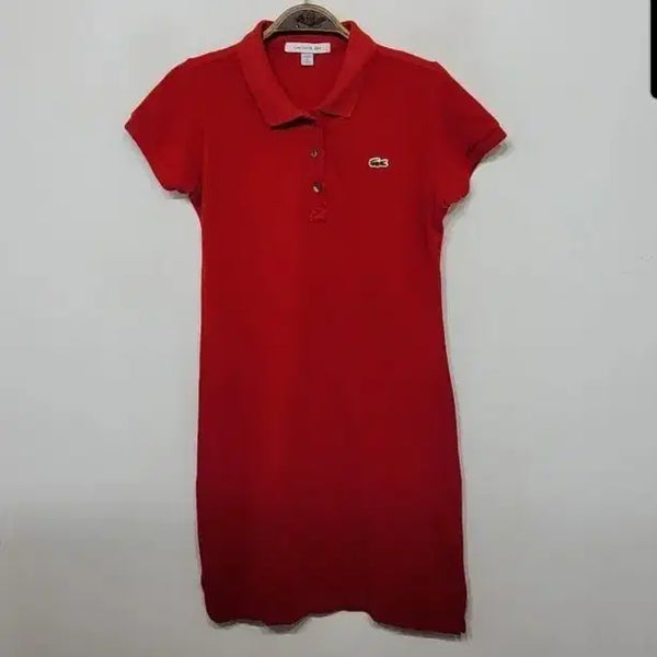[BUNJANG] Lacoste Short Sleeve Polo Dress Red Size 34 (S Slim Fit) / (S) 라코스테 반팔 원피스 빨강 PK 카라넥 해외판