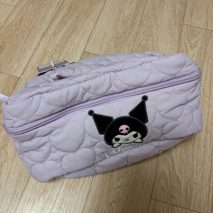 [BUNJANG] Kuromi Quilted Pouch / 쿠로미 퀼팅 파우치 연보라