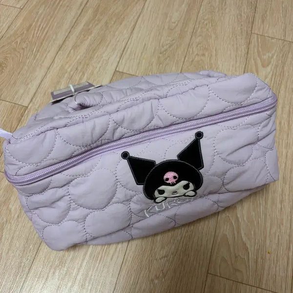 [BUNJANG] Kuromi Quilted Pouch / 쿠로미 퀼팅 파우치 연보라