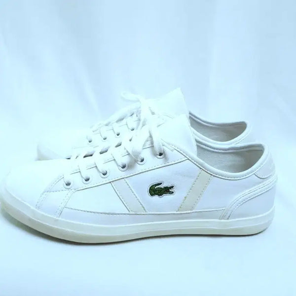 [BUNJANG] Lacoste White Genuine Leather Sneakers Loafers / 라코스테 화이트  천연가죽 스니커즈 단화 로퍼