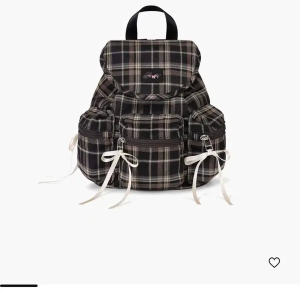 [BUNJANG] FENNEC Berry Pocket Backpack Check Brown Mini Backpack / 페넥 베리 포켓 백팩 체크 브라운 미니백팩