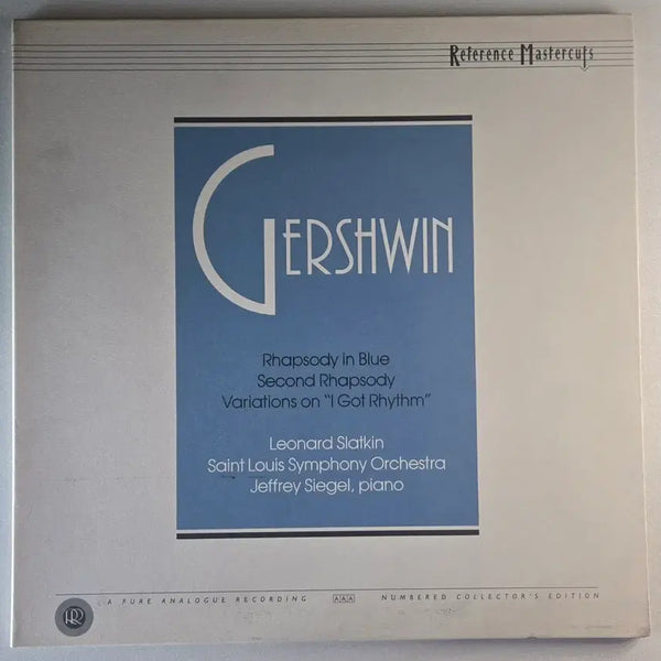[BUNJANG] Leonard Slatkin Gershwin Rhapsody in Blue Reference Recordings Numbered Collector's Edition LP / 슬래트킨-거슈윈 랩소디인 블루LP(Reference Recordings)