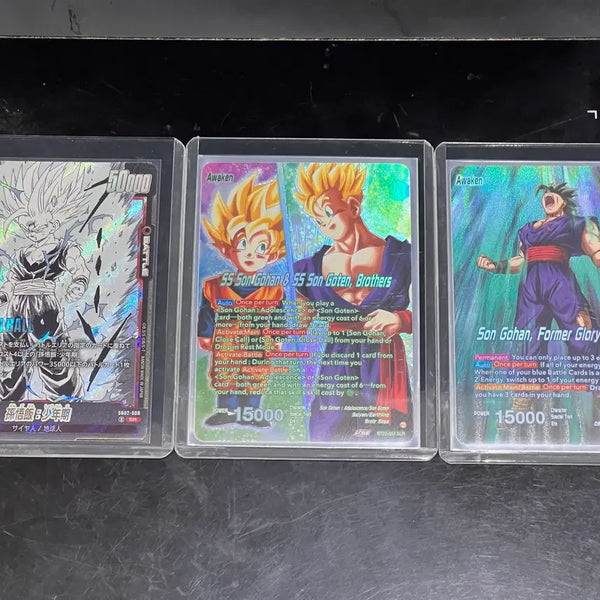 [BUNJANG] Bandai Dragon Ball Manga Booster 'Gohan' SR/SLR Rare Cards (Set of 3) / 드래곤볼반다이(망가부스터,프리미엄) '손오반' SR/SLR 레어카드 3종