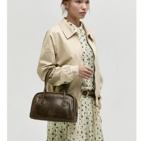 [BUNJANG] Magishood Washed Brown Soft Tote Bag / 마지셔우드 소프트 토트백 워시드브라운