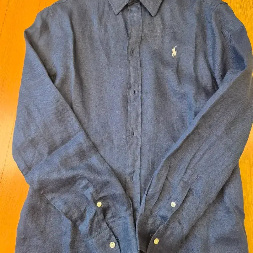 [BUNJANG] Polo Ralph Lauren Navy Linen Shirt - Medium / 폴로 랄프로렌 네이비 린넨 새상품(M)